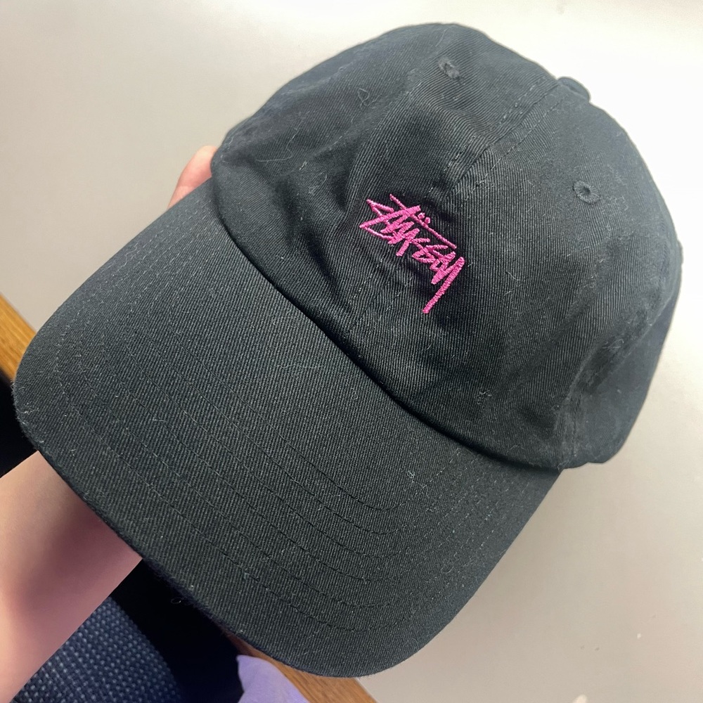 Stussy Hat Black and Pink